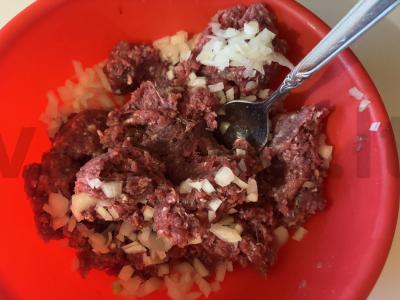 Samosa su jautiena iš filo tešlos Žingsnis 4