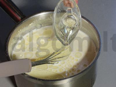 Auksiniai blynai su raudonąja žuvimi ir varškės sūriu Žingsnis 4