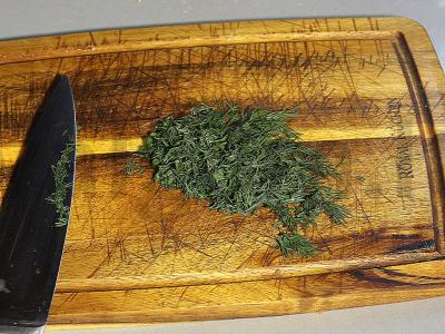 Auksiniai blynai su raudonąja žuvimi ir varškės sūriu Žingsnis 6