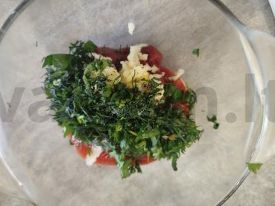 Aštrus pomidorų padažas su kalendra Žingsnis 5