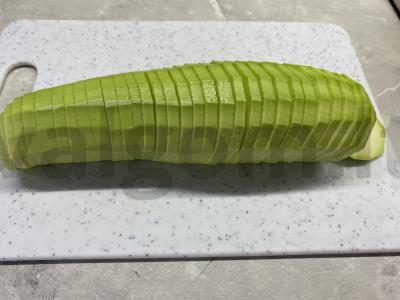 Keptas bulvės su cukinija po sūrio plutele Žingsnis 2