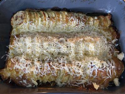 Keptas bulvės su cukinija po sūrio plutele Žingsnis 5