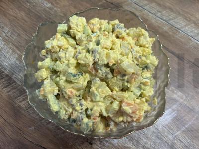 Olivje su jautiena be žaliųjų žirnelių Žingsnis 7