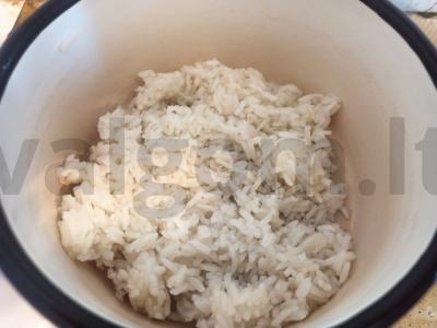 Patingėję onigiri su rūkytomis vištienos krūtinėlėmis ir paprika Žingsnis 1