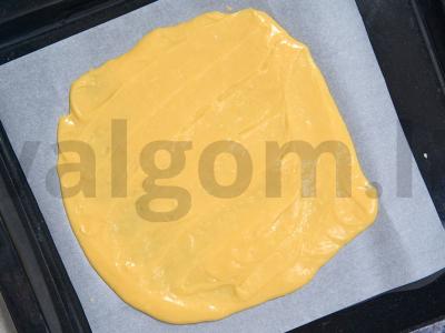 Kekso popso su kondensuotu pienu šokoladiniame glazūre Žingsnis 3