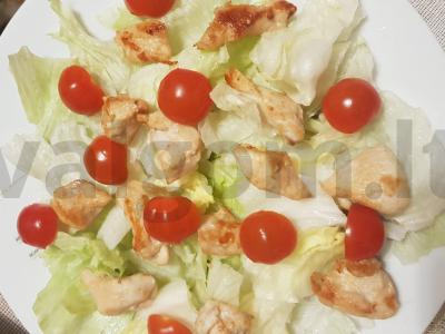 Nepamirštamas salotas „Cezaris“ su vištiena Žingsnis 10