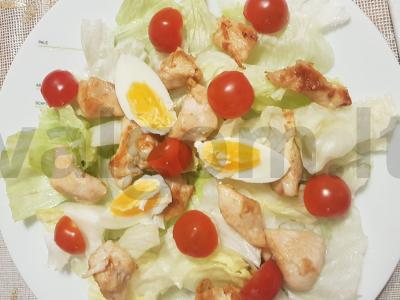 Nepamirštamas salotas „Cezaris“ su vištiena Žingsnis 11