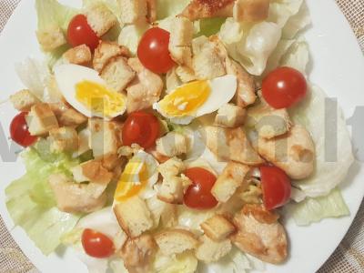 Nepamirštamas salotas „Cezaris“ su vištiena Žingsnis 12