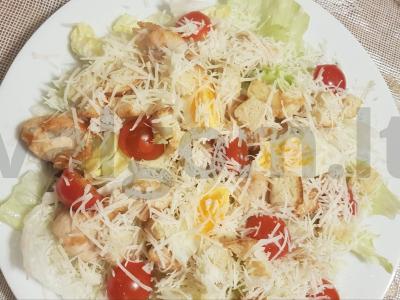 Nepamirštamas salotas „Cezaris“ su vištiena Žingsnis 13