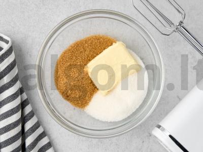 Avižų-moliūgų sausainiai Žingsnis 1