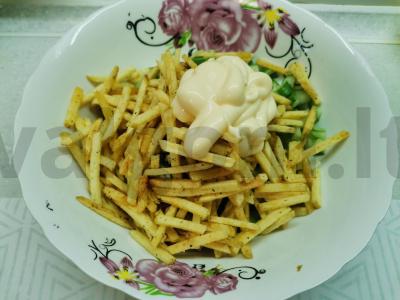 Šventinis salotas su bulvytėmis fri Žingsnis 5