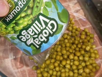 Vinegretas su žaliais žirneliais ir majonezu Žingsnis 1