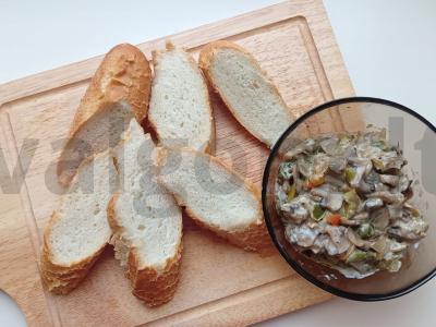 Brusketa su grybais ir paprikomis Žingsnis 3