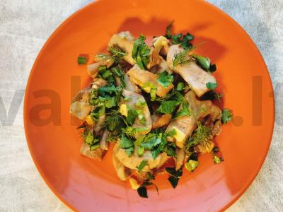 Kiaulienos liežuviai su česnaku ir žolelėmis Žingsnis 5