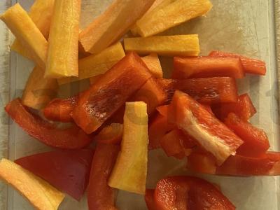 Keptas ryžiai su vištiena ir daržovėmis čili padaže Žingsnis 2