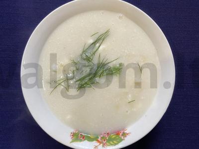 Grietininis vištienos sriuba su vermišeliais „Švelnus“ pagrindine nuotrauka