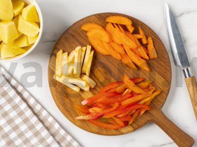 Kumpiai su daržovėmis orkaitėje Žingsnis 1