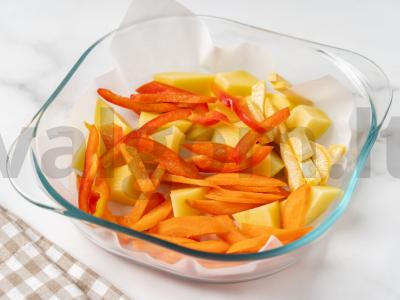 Kumpiai su daržovėmis orkaitėje Žingsnis 2