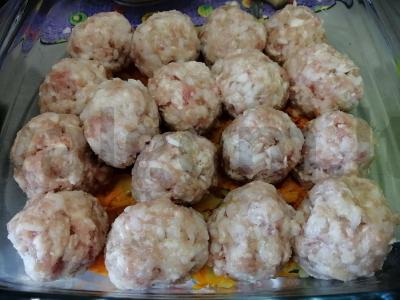 Mėsos ežiukai su ryžiais orkaitėje Žingsnis 3