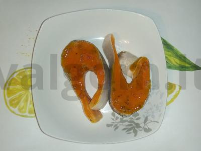 Grilio patiekalas „Upėtakis mango padaže su baziliku“ Žingsnis 3