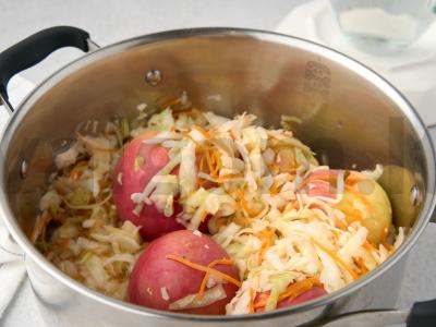 Rūgštaus kopūsto su marinuotais obuoliais Žingsnis 8