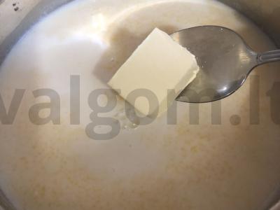 Kukurūzų košė su pienu Žingsnis 6