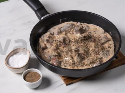 Kalakutienos kepenėlės grietinėje Žingsnis 10