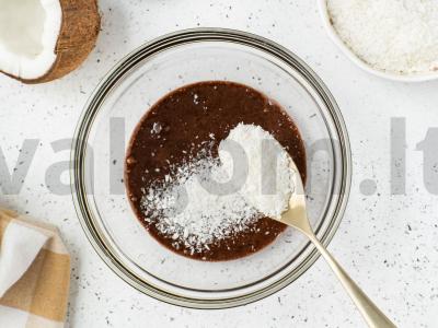 Kokosų-šokoladinis sausainis Žingsnis 2