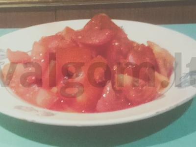 Vasaros salotos iš šviežių daržovių Žingsnis 1