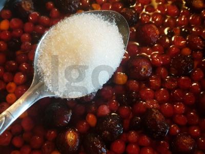 Šaltalankių, erškėtuogių ir serbentų kompotas Žingsnis 5