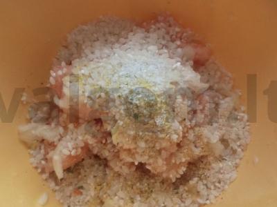 Mėsos kukuliai su ryžiais Žingsnis 3