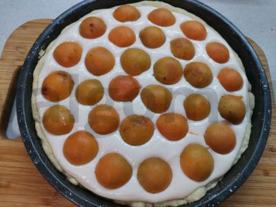 Abrikosų pyragas su varške Žingsnis 8
