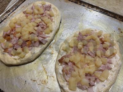 Ananasų pica „Dvynukai“ Žingsnis 7