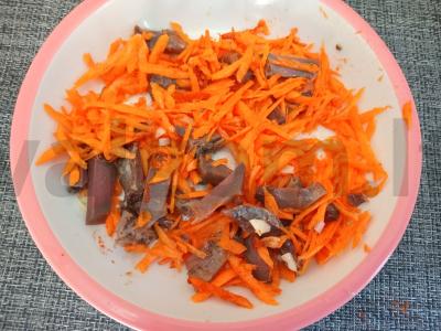 Morkų salotos su antis skrandžiais Žingsnis 6