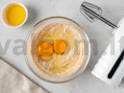 Avižiniai sausainiai su džiovintomis uogomis Žingsnis 3