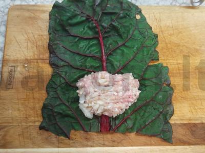 Bulguro balandėliai su burokėlių lapais Žingsnis 4