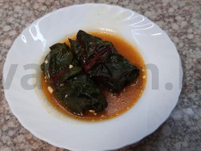 Bulguro balandėliai su burokėlių lapais pagrindine nuotrauka