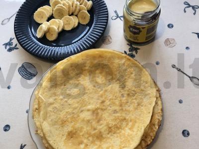 Blynai su bananų šokoladiniu kremu Žingsnis 6