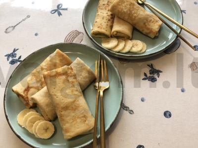 Blynai su bananų šokoladiniu kremu Žingsnis 10