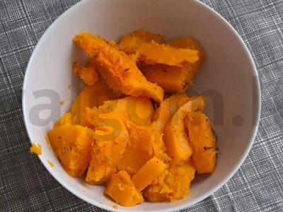 Moliūgų kreminė sriuba su stracciatella ir krevetėmis Žingsnis 4