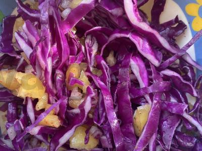 Kopūstų ir paprikų salotas Žingsnis 7