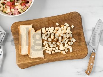 Salotas su rūkytos dešros sūriu Žingsnis 4