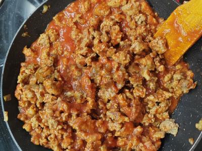 Mėsos apkepas su cukinijomis arba PP-lazanija Žingsnis 3