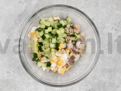 Lengvas nekrabų salotas Žingsnis 8