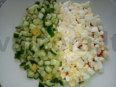 Salotas su raudonąja žuvimi ir avokadu Žingsnis 2