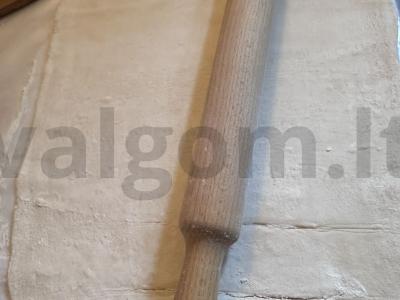 Beidrėžinė sluoksniuota tešla su vaisiais Žingsnis 1