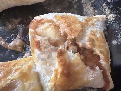 Beidrėžinė sluoksniuota tešla su vaisiais Žingsnis 5