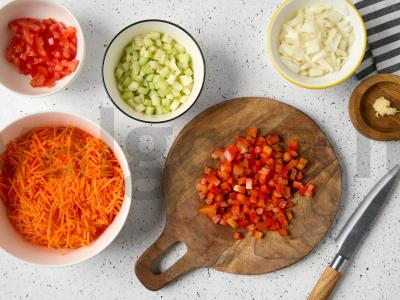 Vegetariški golubai su ryžiais Žingsnis 3