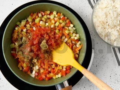 Vegetariški golubai su ryžiais Žingsnis 5