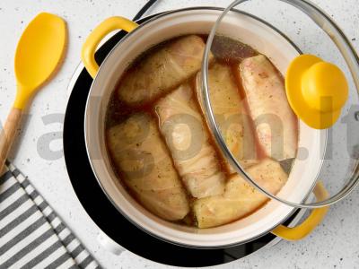 Vegetariški golubai su ryžiais Žingsnis 8